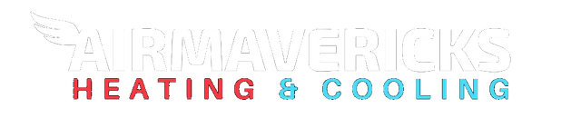 Air Mavericks Heating and Cooling logo with wing mark and wordmark.