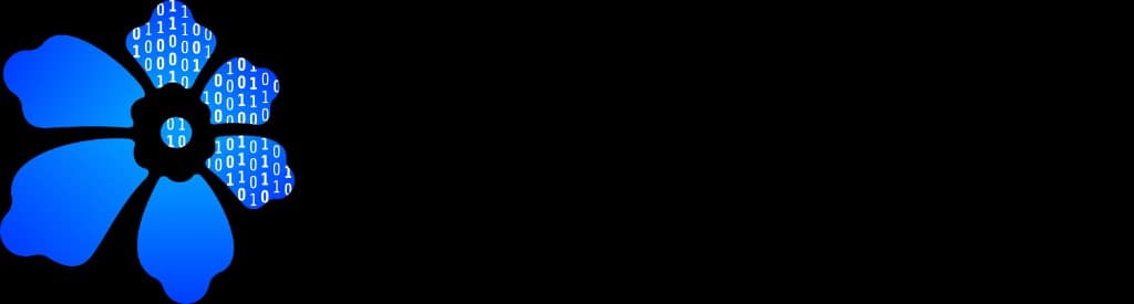 Aloha logomark beside the aloha wordmark, stylized mark on a dark field.