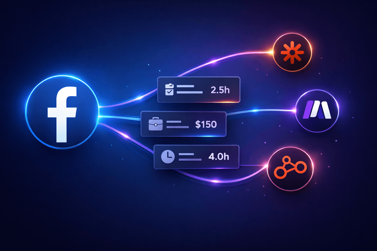 Facebook groups posts to Zapier, make.com, n8n.io